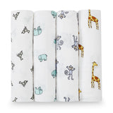 aden + anais classic 4pk Swaddles Jungle Jam