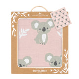 Living Textiles Australiana Blanket - Koala/Blush