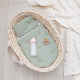 Living Textiles My First Doll Moses Basket and Bedding Set - Sage