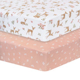 Living Textiles 2-pack Jersey Cot Fitted Sheet - Sophia Garden
