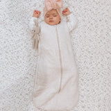 Babystudio sleeping bag sleeveless cotton 2.5 TOG - oatmeal/rumble jungle 6-18Mths