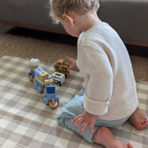 Moover Toys Essentials Block Train – Blue
