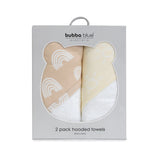 Bubba Blue Nordic 2pk Hooded Towel - Vanilla/Latte