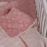 Bubba Blue Nordic Reversible Cot Quilt - Dusty Berry/Rose