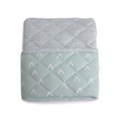 Bubba Blue Nordic Reversible Cot Quilt - Dusty Sky/Mint