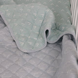 Bubba Blue Nordic Reversible Cot Quilt - Dusty Sky/Mint