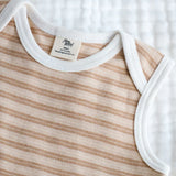 Fibre for Good Undyed Organic Cotton Sleeveless Bodysuit - Stripe