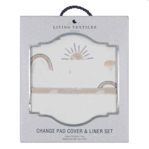 Living Textiles Change Pad Cover and Liner Set - Happy Sloth