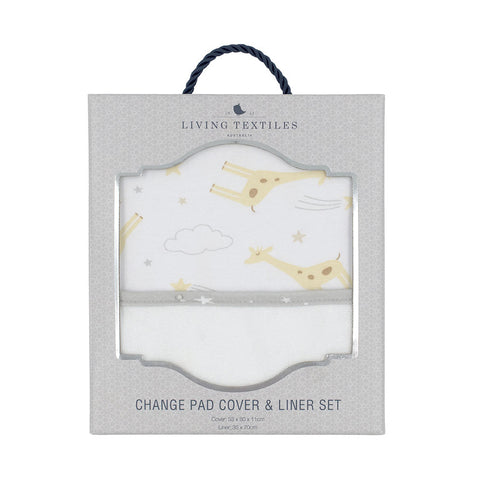 Living Textiles Change Pad Cover and Liner Set - Noah Giraffe