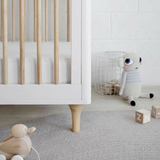 Babyletto Lolly 3 in 1 Convertible Cot - White / Natural