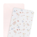 Living Textiles 2pk Co-Sleeper/Cradle Jersey Fitted Sheet - Butterfly Garden