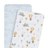 Living Textiles 2pk Co-Sleeper/Cradle Jersey Fitted Sheet - Up, Up & Away