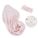 Living Textiles Butterfly Garden Hello World Gift Set - Pink Gingham