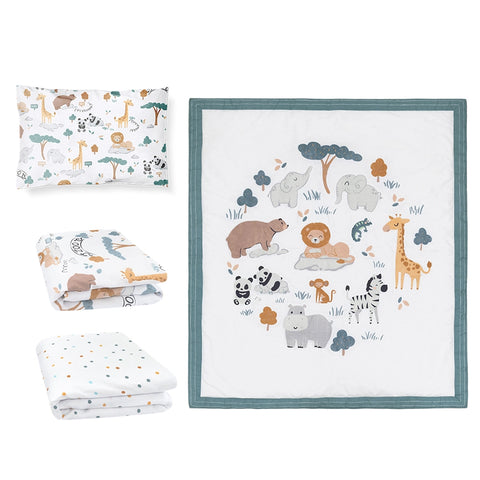 Lolli Living 4 Piece Nursery Set - Day at the Zoo