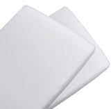 Living Textiles 2pk Co-Sleeper/Cradle Jersey Fitted Sheet - White
