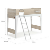 Boori Kids Natty Single Loft Bed (Ex-Display Pick Up From Store Only)