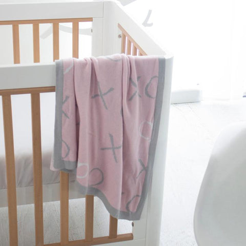 Bubba Blue Bamboo Knit Blanket - Pink Bloom