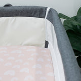 Bubba Blue Nordic 2pk Co-Sleeper Fitted Sheets - Dusty Berry/Rose