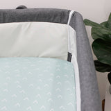 Bubba Blue Nordic 2pk Co-Sleeper Fitted Sheets - Dusty Blue/Mint