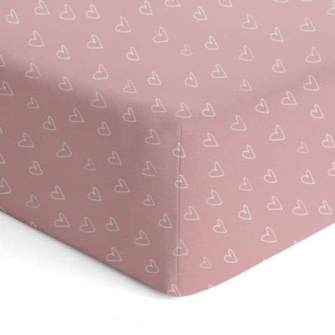 Bubba Blue Nordic 2pk Jersey Cot Fitted sheets - Dusty Berry/Rose