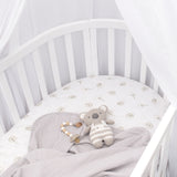 Living Textiles Organic Muslin 2pk Oval Cot FittedSheet - Dandelion Selling Fast