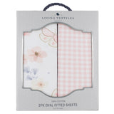 Living Textiles 2pk Oval Cot Jersey Fitted Sheet - Butterfly Garden