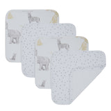 Living Textiles 4pk Face Washers - Savanna Babies