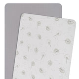 Living Textiles Organic Muslin 2pk Bassinet Fitted Sheet - Dandelion/Grey