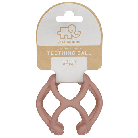 Playground Silicone Teether Ball - Rose